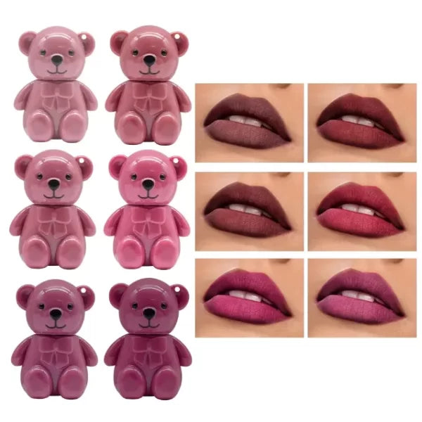 Teddy Bear Keychain with Premium Hidden Lipstick [Pack of 3]